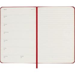 Kalendarz tygodniowy MOLESKINE 2027, 12M, P, 9x14cm, twarda oprawa, scarlet red