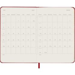 Kalendarz tygodniowy MOLESKINE 2027, 12M, P, 9x14cm, twarda oprawa, scarlet red