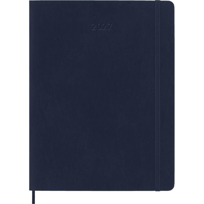Kalendarz tygodniowy MOLESKINE 2027, 12M, XL, 19x25cm, miękka oprawa, sapphire blue
