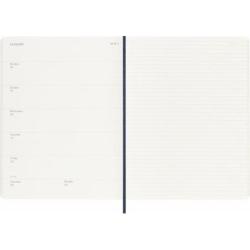 Kalendarz tygodniowy MOLESKINE 2027, 12M, XL, 19x25cm, miękka oprawa, sapphire blue