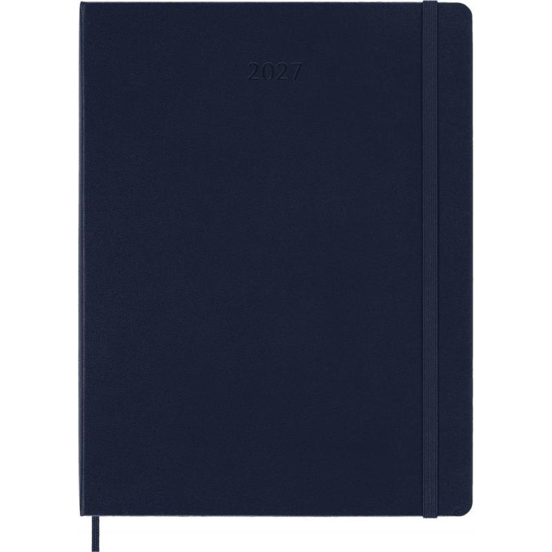 Kalendarz tygodniowy MOLESKINE 2027, 12M, XL, 19x25cm, twarda oprawa, sapphire blue