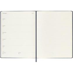 Kalendarz tygodniowy MOLESKINE 2027, 12M, XL, 19x25cm, twarda oprawa, sapphire blue