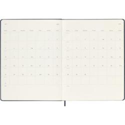Kalendarz tygodniowy MOLESKINE 2027, 12M, XL, 19x25cm, twarda oprawa, sapphire blue