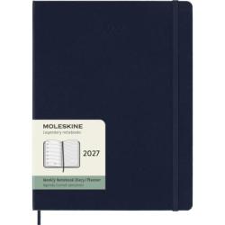 Kalendarz tygodniowy MOLESKINE 2027, 12M, XL, 19x25cm, twarda oprawa, sapphire blue