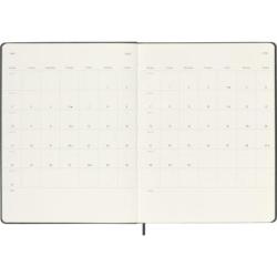 Kalendarz tygodniowy MOLESKINE 2027, 12M, XL, 19x25cm, twarda oprawa, czarny