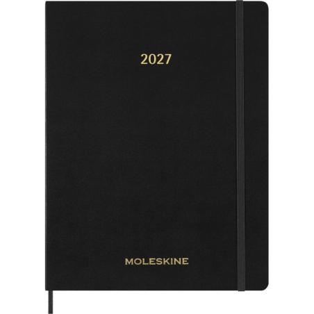 Kalendarz tygodniowy wertykalny MOLESKINE 2027, 13M, XXL, 23,5x28cm, miękka oprawa, czarny