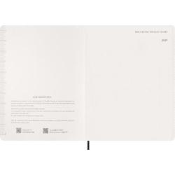 Kalendarz tygodniowy wertykalny MOLESKINE 2027, 13M, XXL, 23,5x28cm, miękka oprawa, czarny