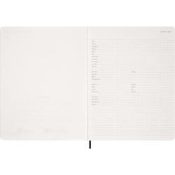 Kalendarz tygodniowy wertykalny MOLESKINE 2027, 13M, XXL, 23,5x28cm, miękka oprawa, czarny