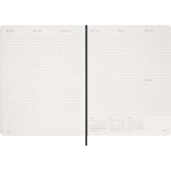 Kalendarz tygodniowy wertykalny MOLESKINE 2027, 13M, XXL, 23,5x28cm, miękka oprawa, czarny