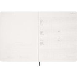 Kalendarz tygodniowy wertykalny Moleskine 2027 XXL 23,5 × 38 cm, 15 miesięcy, miękka oprawa, myrtle green