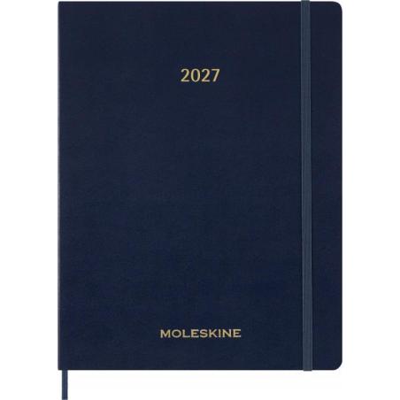 Kalendarz tygodniowy wertykalny MOLESKINE 2027, 13M, XXL, 23,5x28cm, miękka oprawa, sapphire blue