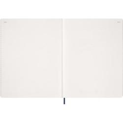 Kalendarz tygodniowy wertykalny MOLESKINE 2027, 13M, XXL, 23,5x28cm, miękka oprawa, sapphire blue