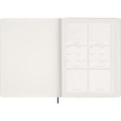 Kalendarz tygodniowy wertykalny MOLESKINE 2027, 13M, XXL, 23,5x28cm, miękka oprawa, sapphire blue
