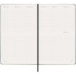 Kalendarz tygodniowy wertykalny MOLESKINE 2027, 12M, L, 13x21cm, twarda oprawa, czarny
