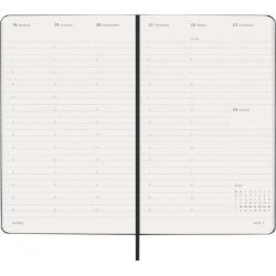 Kalendarz tygodniowy wertykalny MOLESKINE Pro 2027, 12M, L, 13x21cm, twarda oprawa, czarny