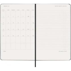 Kalendarz tygodniowy wertykalny MOLESKINE Pro 2027, 12M, L, 13x21cm, twarda oprawa, czarny