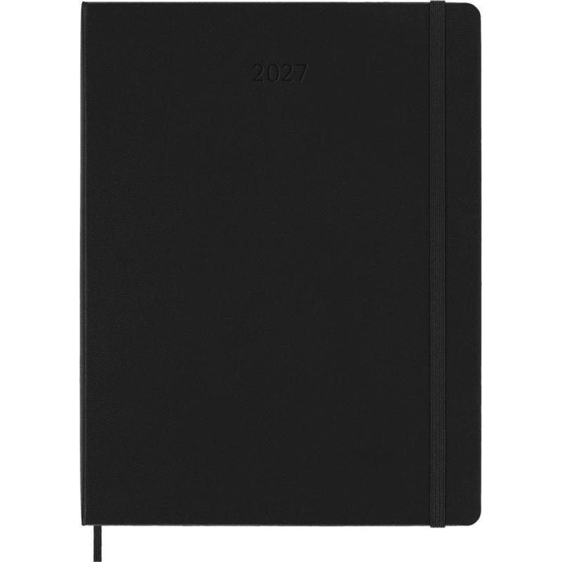 Kalendarz tygodniowy wertykalny MOLESKINE Pro 2027, 12M, XL, 19x25cm, twarda oprawa, czarny