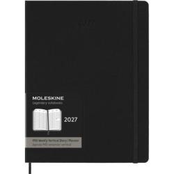 Kalendarz tygodniowy wertykalny MOLESKINE Pro 2027, 12M, XL, 19x25cm, twarda oprawa, czarny