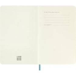 Notes MOLESKINE, P, 9x14cm, gładki, miękka oprawa, Reef Blue, 192 strony
