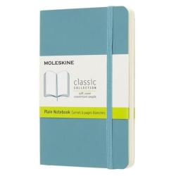 Notes MOLESKINE, P, 9x14cm, gładki, miękka oprawa, Reef Blue, 192 strony