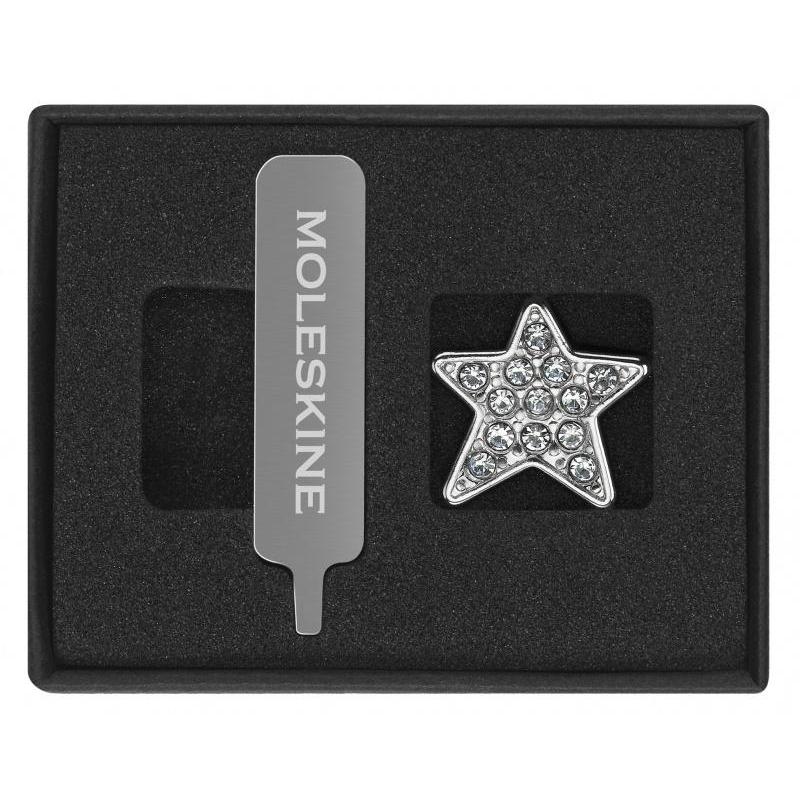 Przypinka MOLESKINE Star Crystal, srebrna