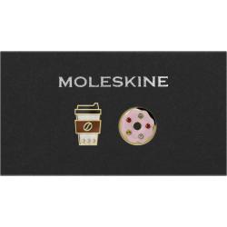 Zestaw 2 przypinek MOLESKINE Kraje, US East Coast, Coffee Cup & Doughnut