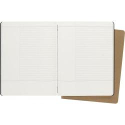 Zestaw 2 zeszytów MOLESKINE Subject, XL, 19x25cm, czarny/Kraft Brown, 160 stron
