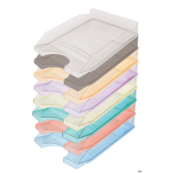 Szufladka na biurko A4 Office Products, transparentna, polistyren/PP, 255x60x348 mm
