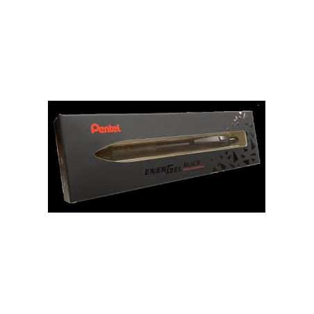 Pióro kulkowe Energel czarne + wkład oliwkowa czerń w etui BL77A+LR7-WA2KAPL PENTEL - 1