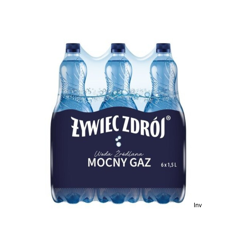 Woda ŻYWIEC ZDRÓJ 1.5l mocno gazowana zgrzewka 6 szt. KAUCJA