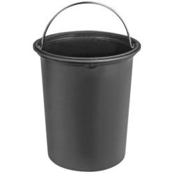 Kosz ze stopką Donau Home, wolnoopadający, 20l, srebrny mat