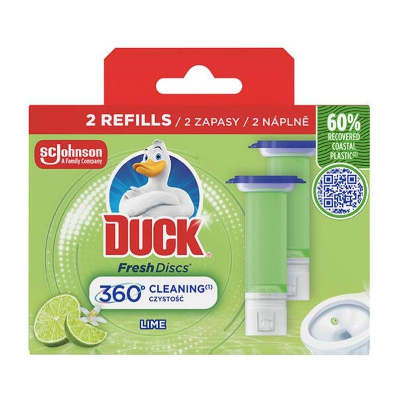 Krążki żelowe do toalet DUCK Fresh Discs Lime, wkład uzupełniający, 12szt.