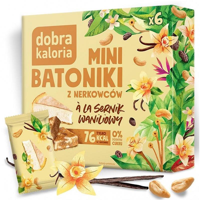 Baton DOBRA KALORIA, z nerkowców, sernik waniliowy, 6x17g