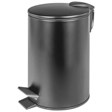 Kosz ze stopką DONAU HOME Modern, wolnoopadający, 3l, czarny