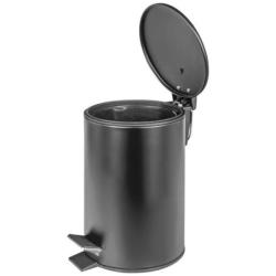 Kosz ze stopką DONAU HOME Modern, wolnoopadający, 3l, czarny