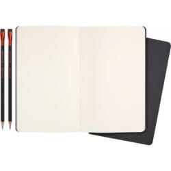 Zestaw Blackwing x MOLESKINE: 2 ołówki miękkie + 2 zeszyty Cahier w linie