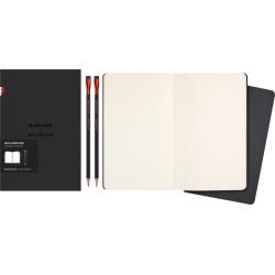 Zestaw Blackwing x MOLESKINE: 2 ołówki miękkie + 2 zeszyty Cahier w linie