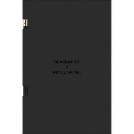Zestaw Blackwing x MOLESKINE: 2 ołówki twarde + 2 zeszyty Cahier w linie
