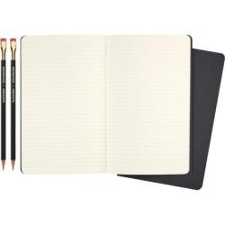 Zestaw Blackwing x MOLESKINE: 2 ołówki twarde + 2 zeszyty Cahier w linie