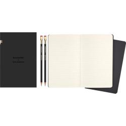 Zestaw Blackwing x MOLESKINE: 2 ołówki twarde + 2 zeszyty Cahier w linie