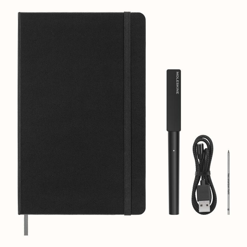 Zestaw MOLESKINE Smart Writing Set 3: notes L w linie + długopis, czarny