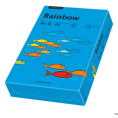 Papier Xero A4 160g niebieski 250 arkuszy Rainbow