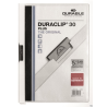 Skoroszyt DURACLIP Plus A4 1-30 kartek przezroczysta kieszeń biały Durable