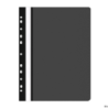 Skoroszyt , PP, A4, miękki, 100/170mikr., wpinany, czarny, typu OFFICE PRODUCTS 21104121-05
