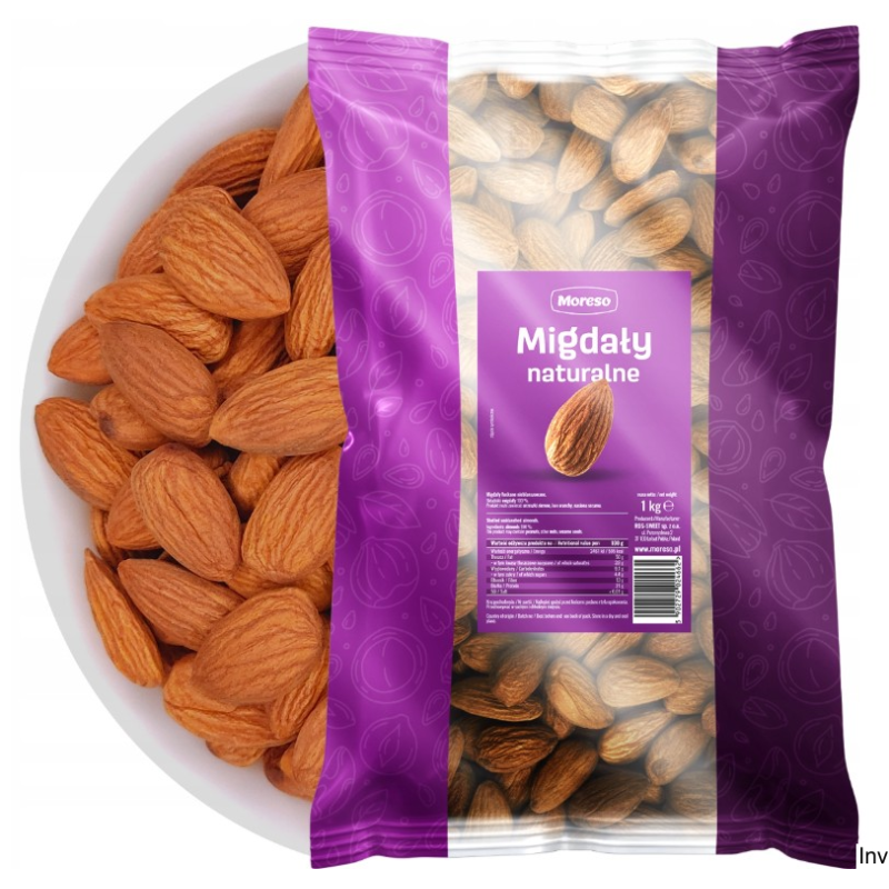MORESO Migdały kalifornijskie naturalne całe 1kg