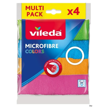 Vileda Microfibre Colors ściereczki mikroaktywne 4 sztuki