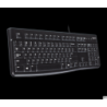Klawiatura przewodowa Logitech K120 USB czarna, odporna na zalanie, z niskoprofilowymi klawiszami i regulacją nachylenia