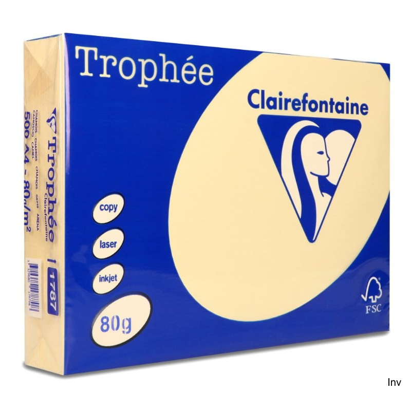 Papier ksero A4 80g kremowy Clairefontaine 1 ryza