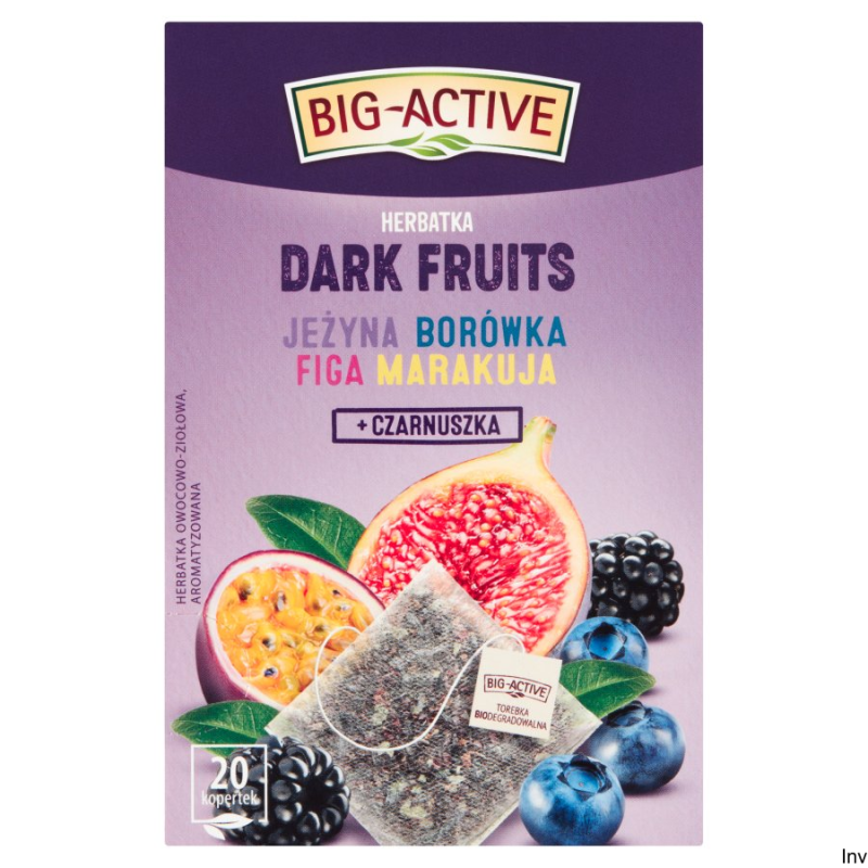 Herbata BIG-ACTIVE Dark Fruits Jeżyna-Borówka-Figa-Marakuja-Czarnuszka 50g