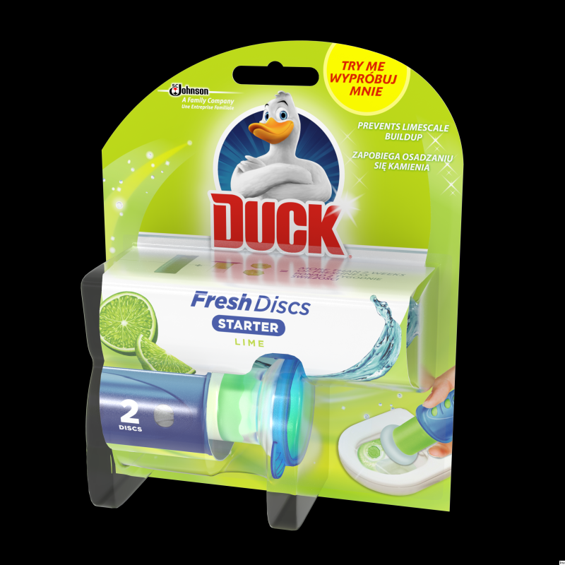 Kostka do WC DUCK FRESH 2xDISCS LIME - żelowe krążki *17724